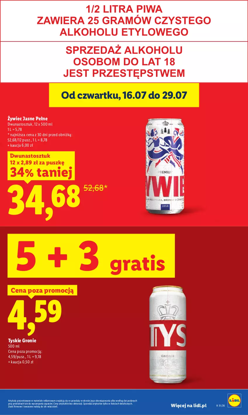 Gazetka promocyjna Lidl - Gazetka ważna od 27.07 do 29.07 - ważna 27.07 do 29.07.2026 - strona 25 - produkty: Gra, Tyskie