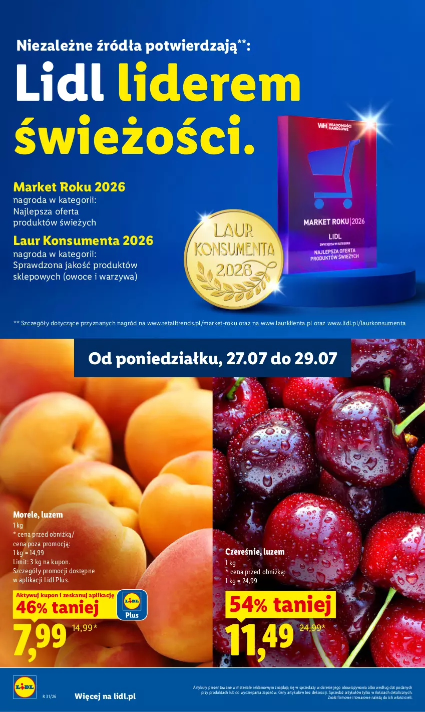 Gazetka promocyjna Lidl - Gazetka ważna od 27.07 do 29.07 - ważna 27.07 do 29.07.2026 - strona 42 - produkty: Laur, Owoce, Warzywa