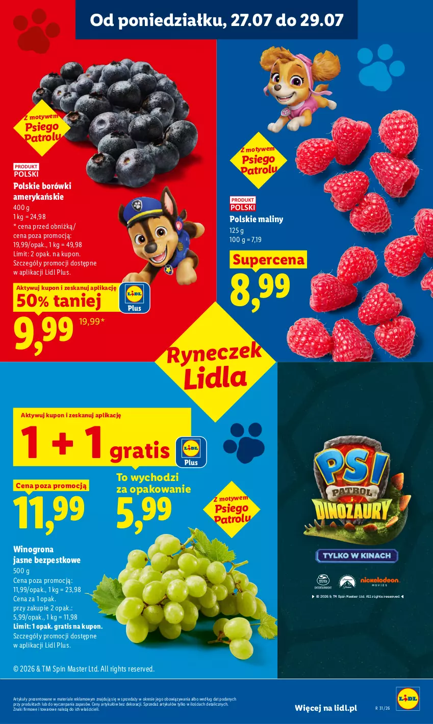 Gazetka promocyjna Lidl - Gazetka ważna od 27.07 do 29.07 - ważna 27.07 do 29.07.2026 - strona 47 - produkty: Gra, Maliny, Ser, Wino, Winogrona