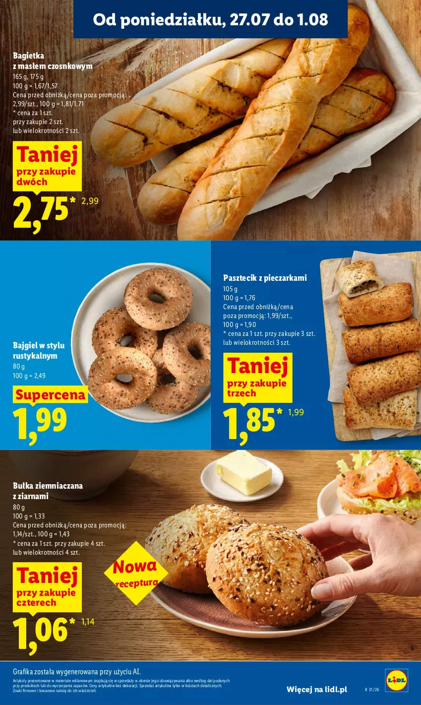 Gazetka promocyjna Lidl - Gazetka ważna od 27.07 do 29.07 - ważna 27.07 do 29.07.2026 - strona 57 - produkty: Bagietka, Bułka, Gra, Grafika, Pasztecik z pieczarkami, Piec, Pieczarka, Rust