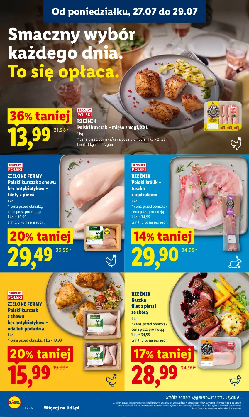 Gazetka promocyjna Lidl - Gazetka ważna od 27.07 do 29.07 - ważna 27.07 do 29.07.2026 - strona 58 - produkty: Gra, Grafika, Kaczka, Królik, Kurczak, Mięso, Tusz