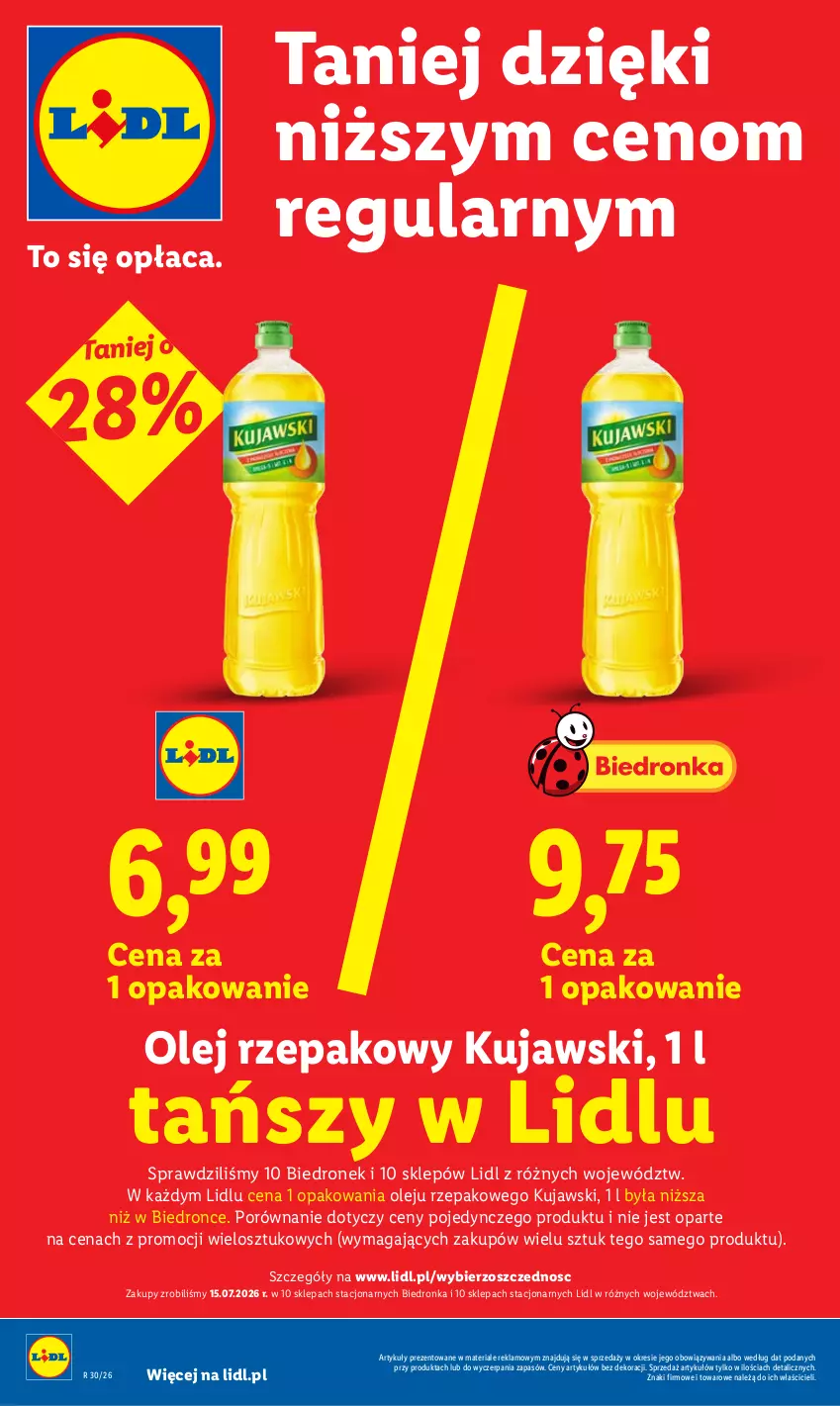 Gazetka promocyjna Lidl - Gazetka ważna od 27.07 do 29.07 - ważna 27.07 do 29.07.2026 - strona 6 - produkty: Kujawski, Olej, Olej rzepakowy, Por