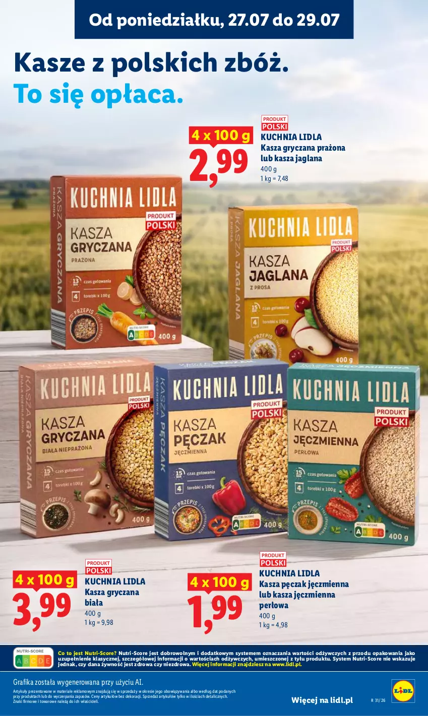 Gazetka promocyjna Lidl - Gazetka ważna od 27.07 do 29.07 - ważna 27.07 do 29.07.2026 - strona 65 - produkty: Gra, Grafika, Gry, Kasza, Kasza gryczana, Kasza jaglana, Kasza jęczmienna, Kuchnia, LANA
