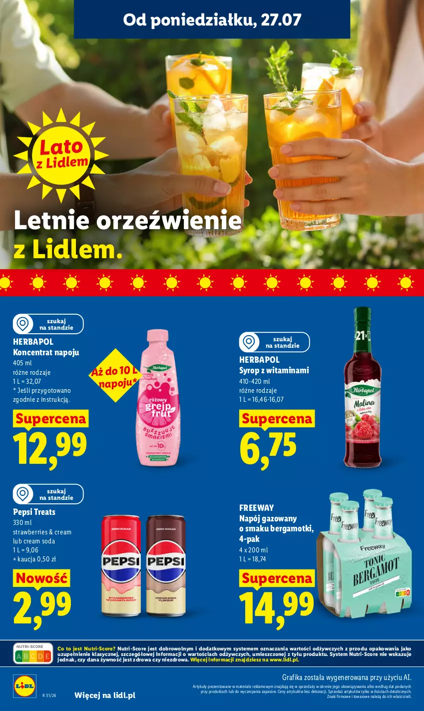 Gazetka promocyjna Lidl - Gazetka ważna od 27.07 do 29.07 - ważna 27.07 do 29.07.2026 - strona 68 - produkty: Gra, Grafika, Herbapol, Napój, Napój gazowany, Pepsi, Syrop