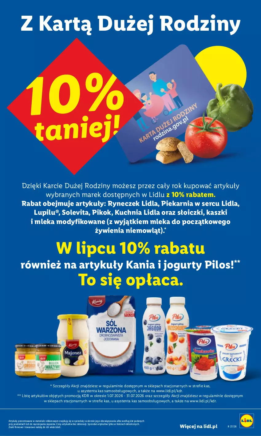 Gazetka promocyjna Lidl - Gazetka ważna od 27.07 do 29.07 - ważna 27.07 do 29.07.2026 - strona 75 - produkty: Jogurt, Kuchnia, PIKOK, Pilos, Ser, Słoiczki
