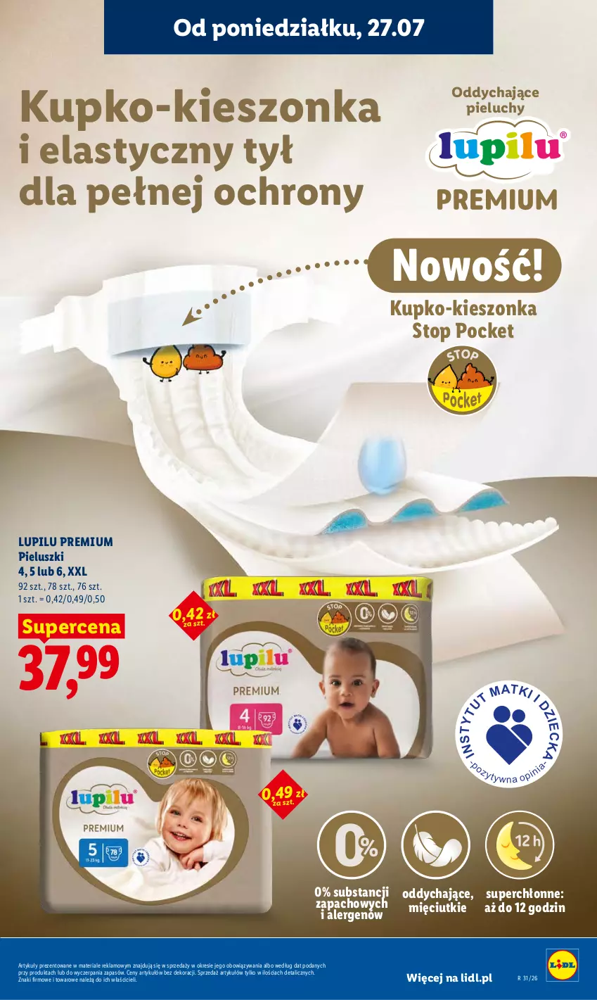 Gazetka promocyjna Lidl - Gazetka ważna od 27.07 do 29.07 - ważna 27.07 do 29.07.2026 - strona 83 - produkty: Pieluchy, Top