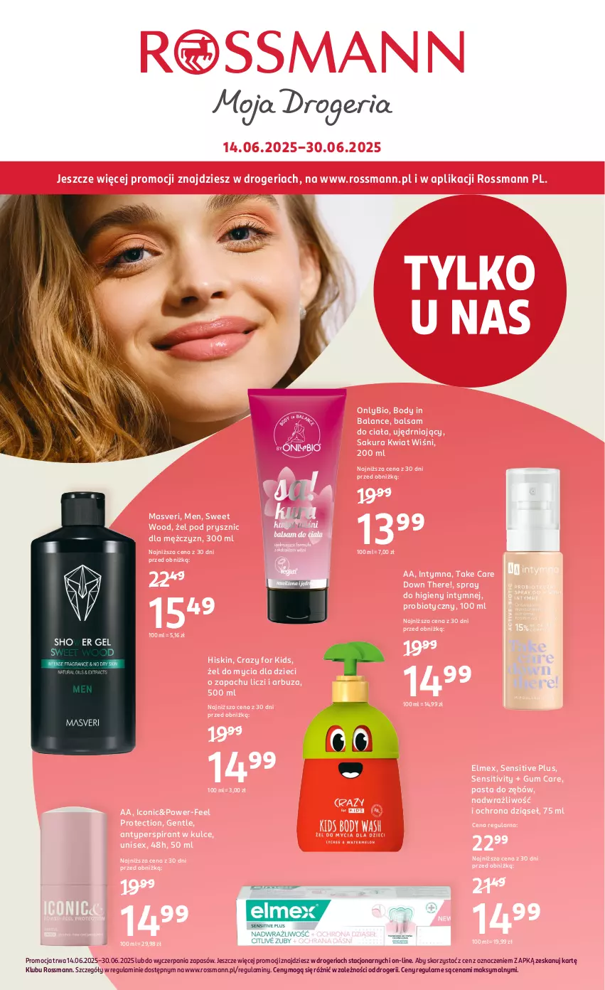Gazetka promocyjna Rossmann - 14 czerwca - ważna 14.06 do 30.06.2025 - strona 1 - produkty: Antyperspirant, Arbuz, Balsam do ciała, Body, Dzieci, Elmex, Liczi, Pasta do zębów