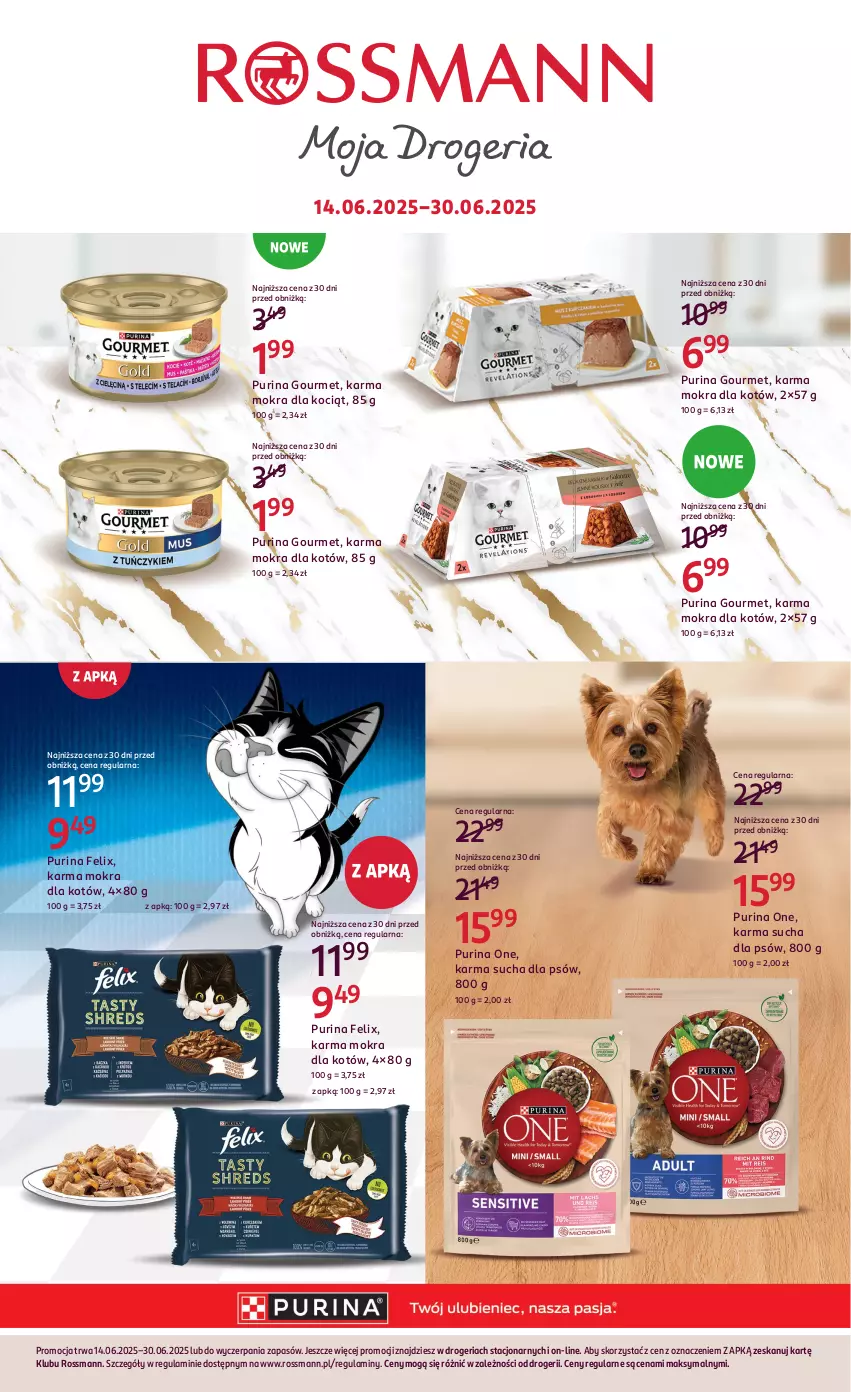 Gazetka promocyjna Rossmann - 14 czerwca - ważna 14.06 do 30.06.2025 - strona 16 - produkty: Felix, Karma mokra dla kotów, Koc, Pur, Purina