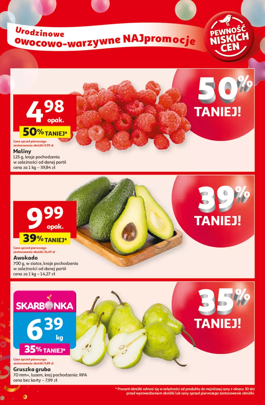 Gazetka promocyjna Auchan - Te URODZINY są NAJ Supermarket - ważna 08.05 do 14.05.2025 - strona 8 - produkty: Maliny