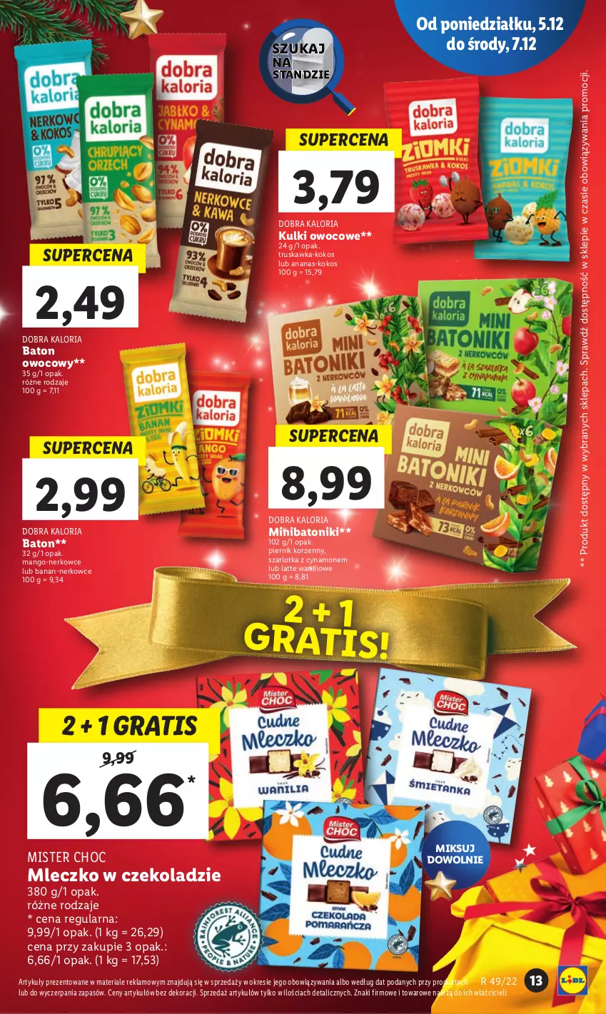 Gazetka promocyjna Lidl - GAZETKA - ważna 05.12 do 07.12.2022 - strona 13 - produkty: Ananas, Baton, Gra, Kokos, Mango, Mleczko, Piernik, Szarlotka, Tonik