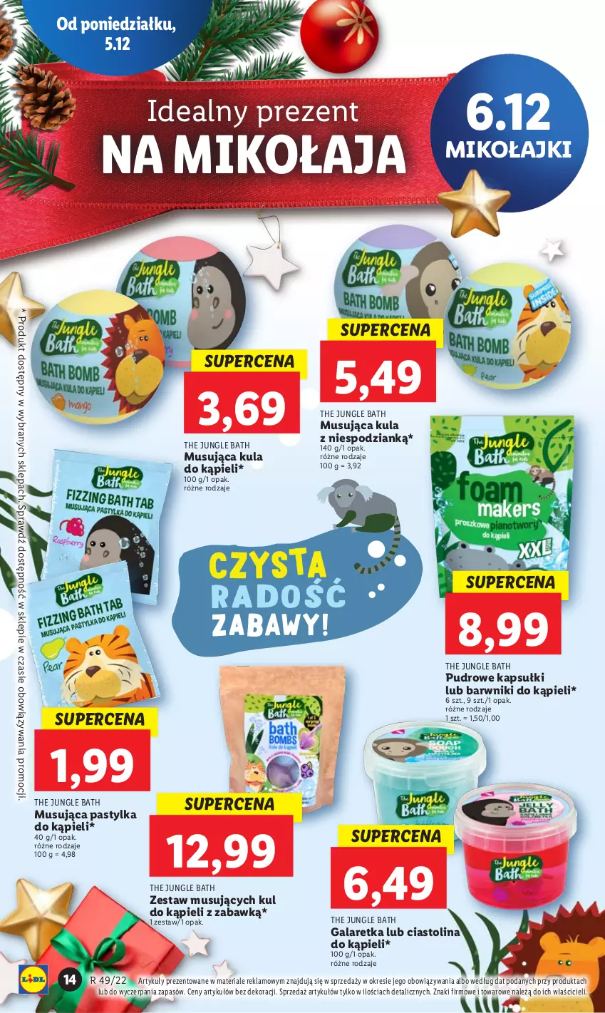 Gazetka promocyjna Lidl - GAZETKA - ważna 05.12 do 07.12.2022 - strona 14 - produkty: Gala, Galaretka, Kula do kąpieli, Mus