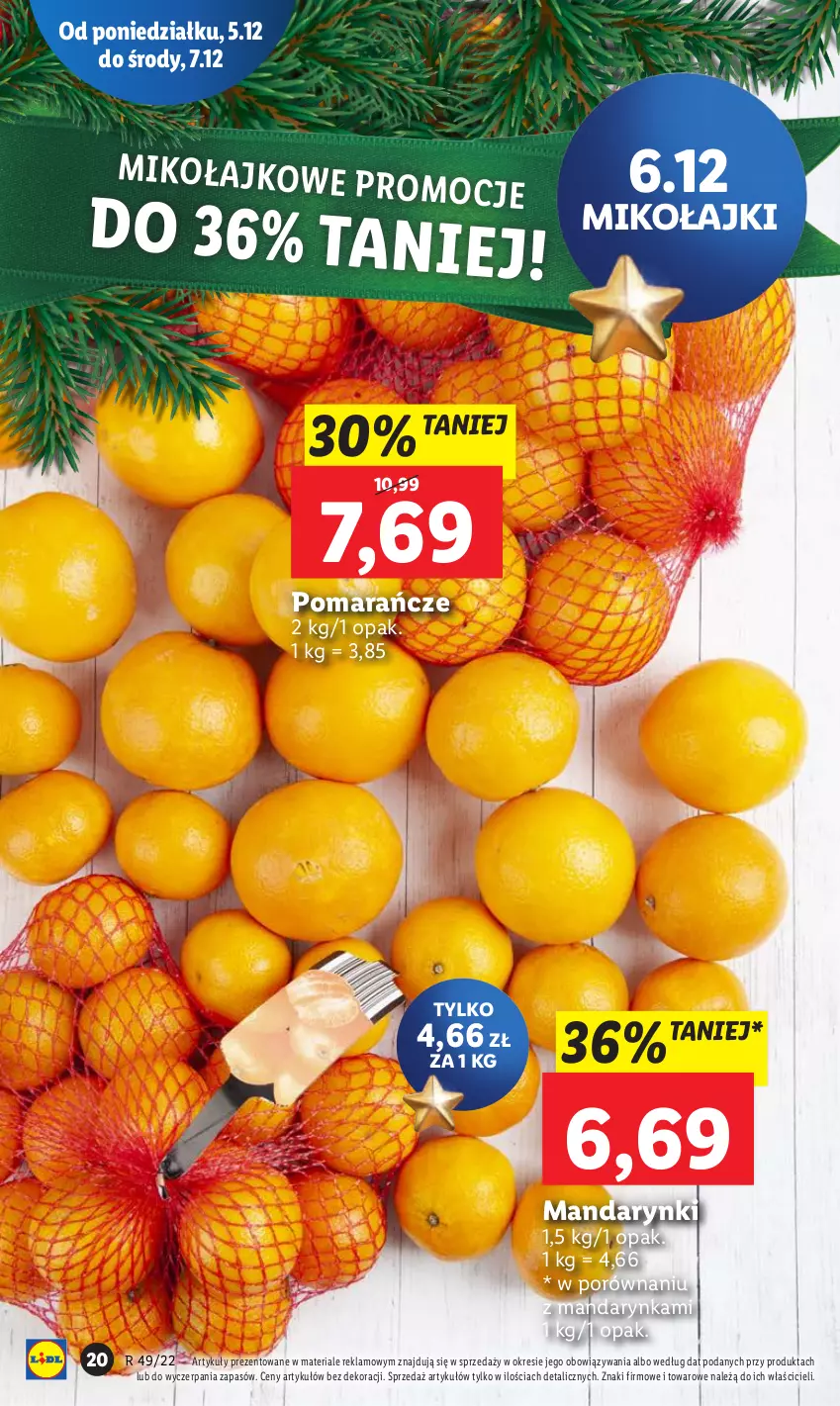 Gazetka promocyjna Lidl - GAZETKA - ważna 05.12 do 07.12.2022 - strona 20 - produkty: Mandarynki, Pomarańcze, Por