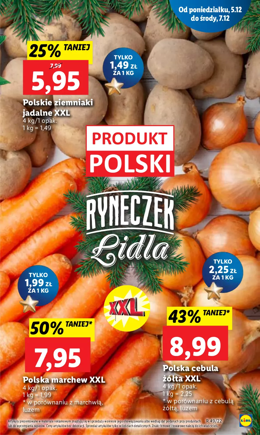 Gazetka promocyjna Lidl - GAZETKA - ważna 05.12 do 07.12.2022 - strona 23 - produkty: Cebula, Por, Ziemniaki