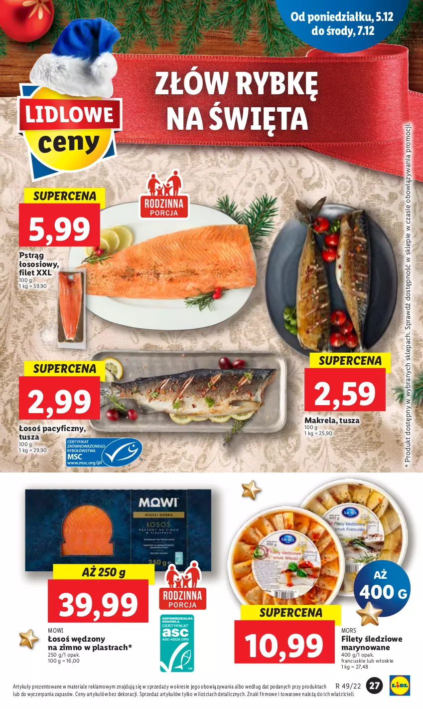 Gazetka promocyjna Lidl - GAZETKA - ważna 05.12 do 07.12.2022 - strona 31 - produkty: Pstrąg, Pstrąg łososiowy, Sos, Tusz