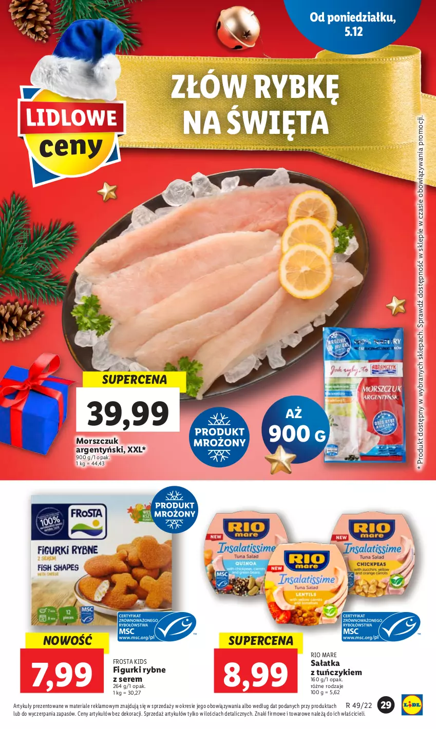 Gazetka promocyjna Lidl - GAZETKA - ważna 05.12 do 07.12.2022 - strona 33 - produkty: Frosta, Rio Mare, Sałat, Sałatka, Ser, Tuńczyk