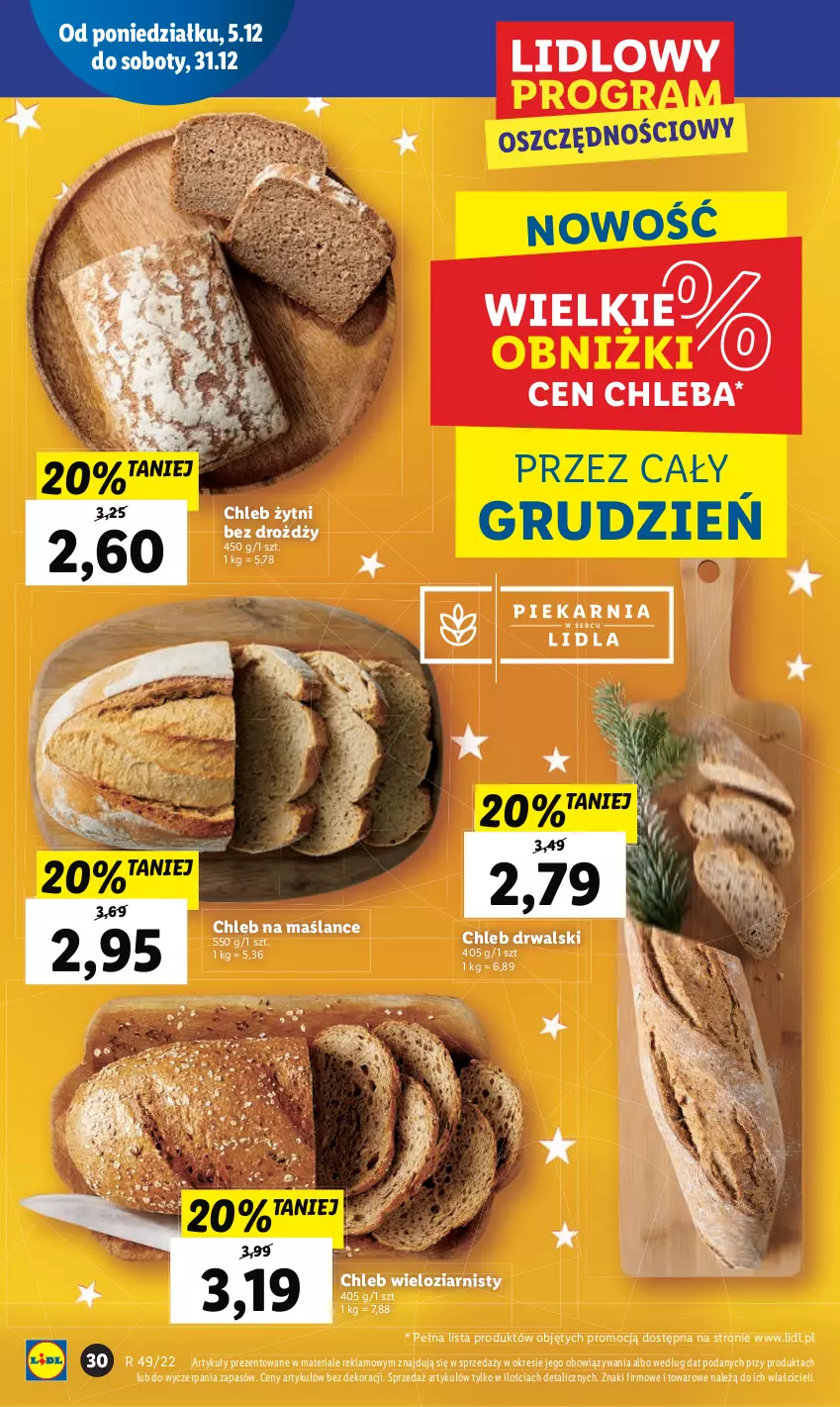 Gazetka promocyjna Lidl - GAZETKA - ważna 05.12 do 07.12.2022 - strona 34 - produkty: Chleb, Chleb wieloziarnisty