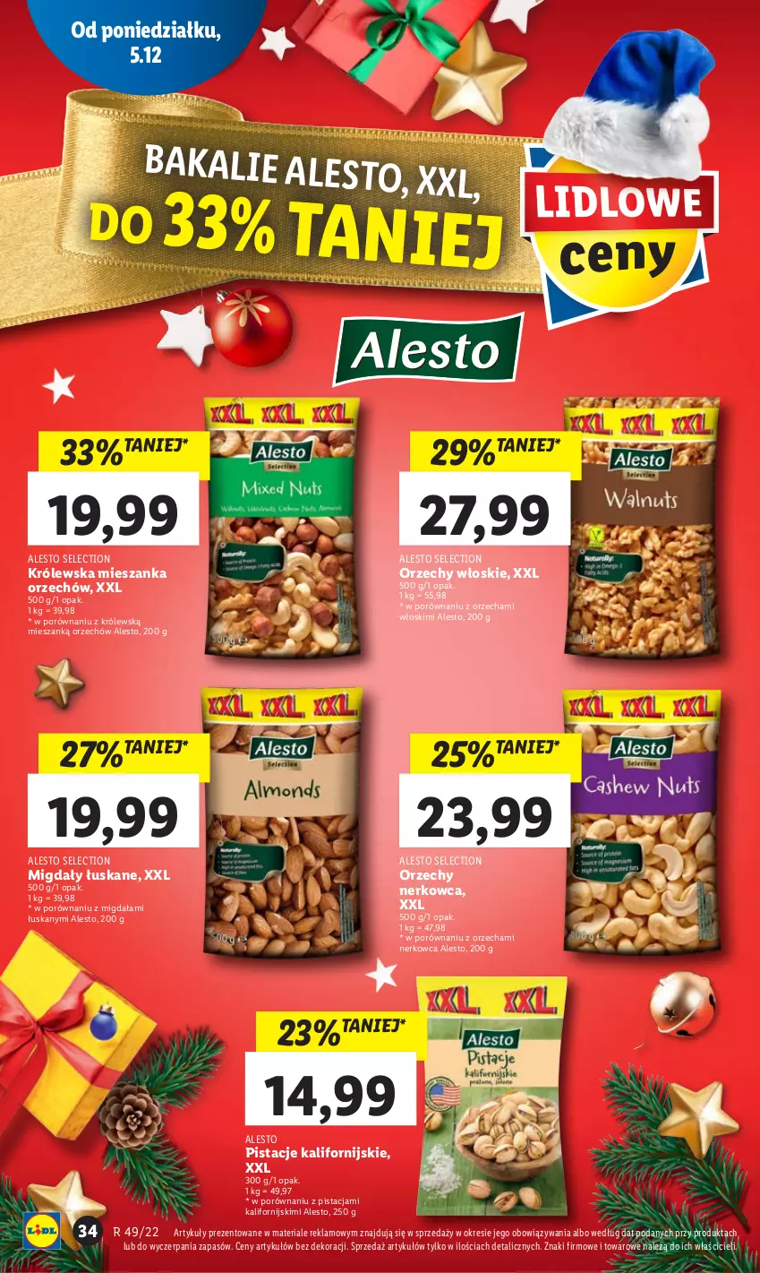 Gazetka promocyjna Lidl - GAZETKA - ważna 05.12 do 07.12.2022 - strona 38 - produkty: Migdały, Migdały łuskane, Orzechy włoskie, Pistacje, Por