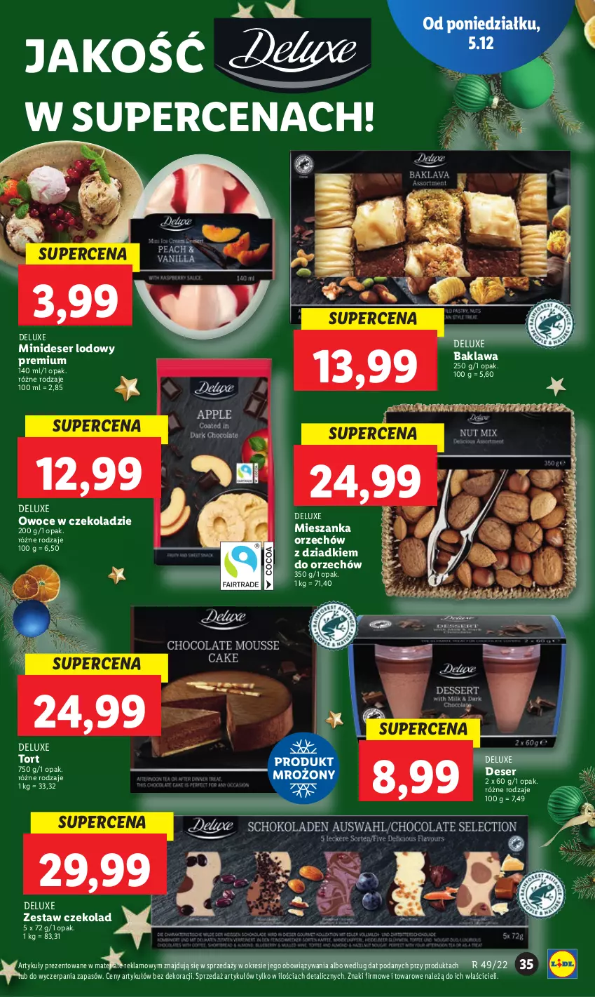 Gazetka promocyjna Lidl - GAZETKA - ważna 05.12 do 07.12.2022 - strona 39 - produkty: Deser, Owoce, Ser