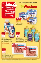 Gazetka promocyjna Auchan - Gazetka Koszyk Oszczędności Moje Auchan - Gazetka - ważna od 20.09 do 20.09.2023 - strona 1 - produkty: Mięso mielone, Dawtona, Mus, Wafelek, Napój mleczny, Knoppers, Napój, Mięso