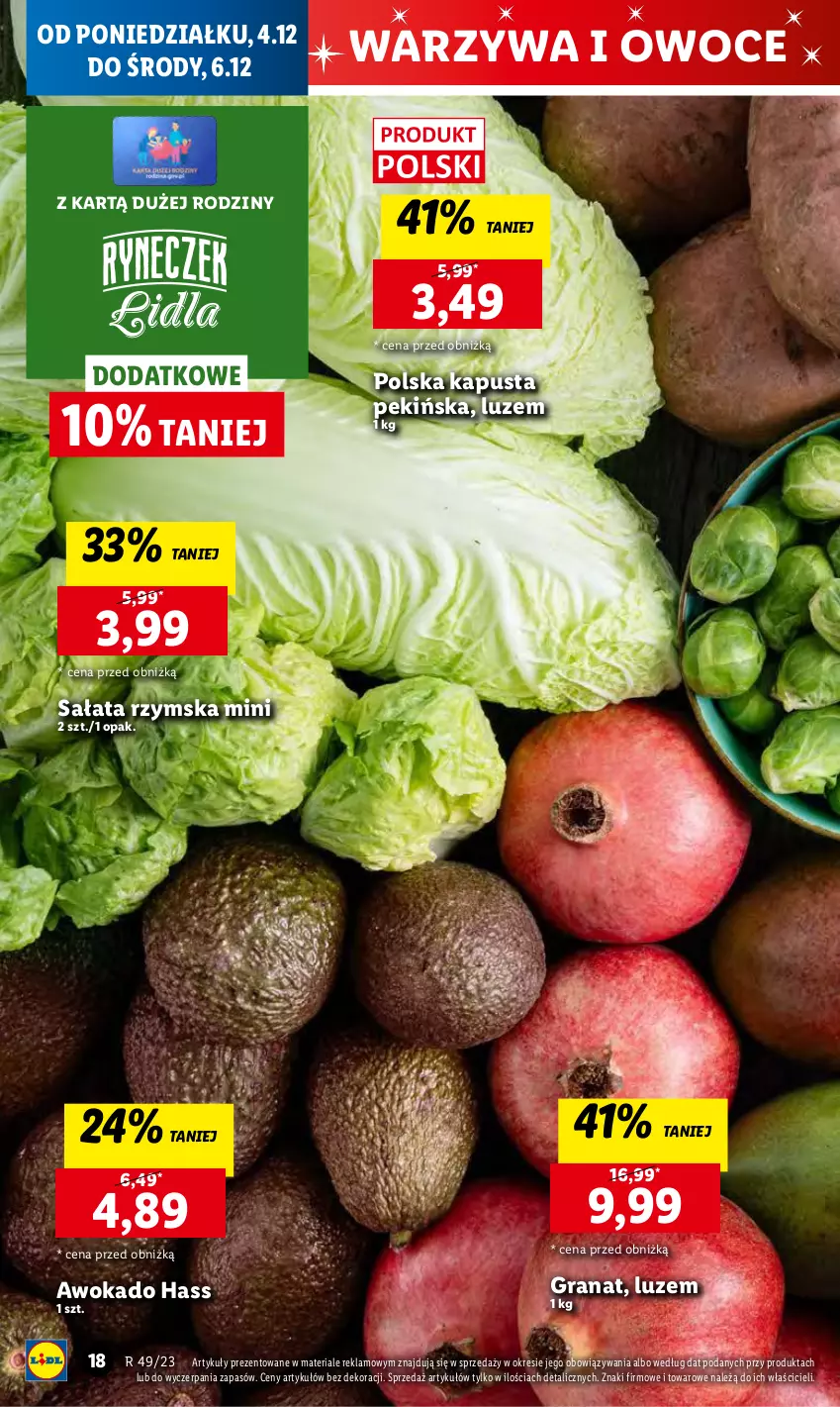 Gazetka promocyjna Lidl - GAZETKA - ważna 04.12 do 06.12.2023 - strona 22 - produkty: Chleb, Gra, Granat, Owoce, Sałat, Ser, Warzywa, Warzywa i owoce