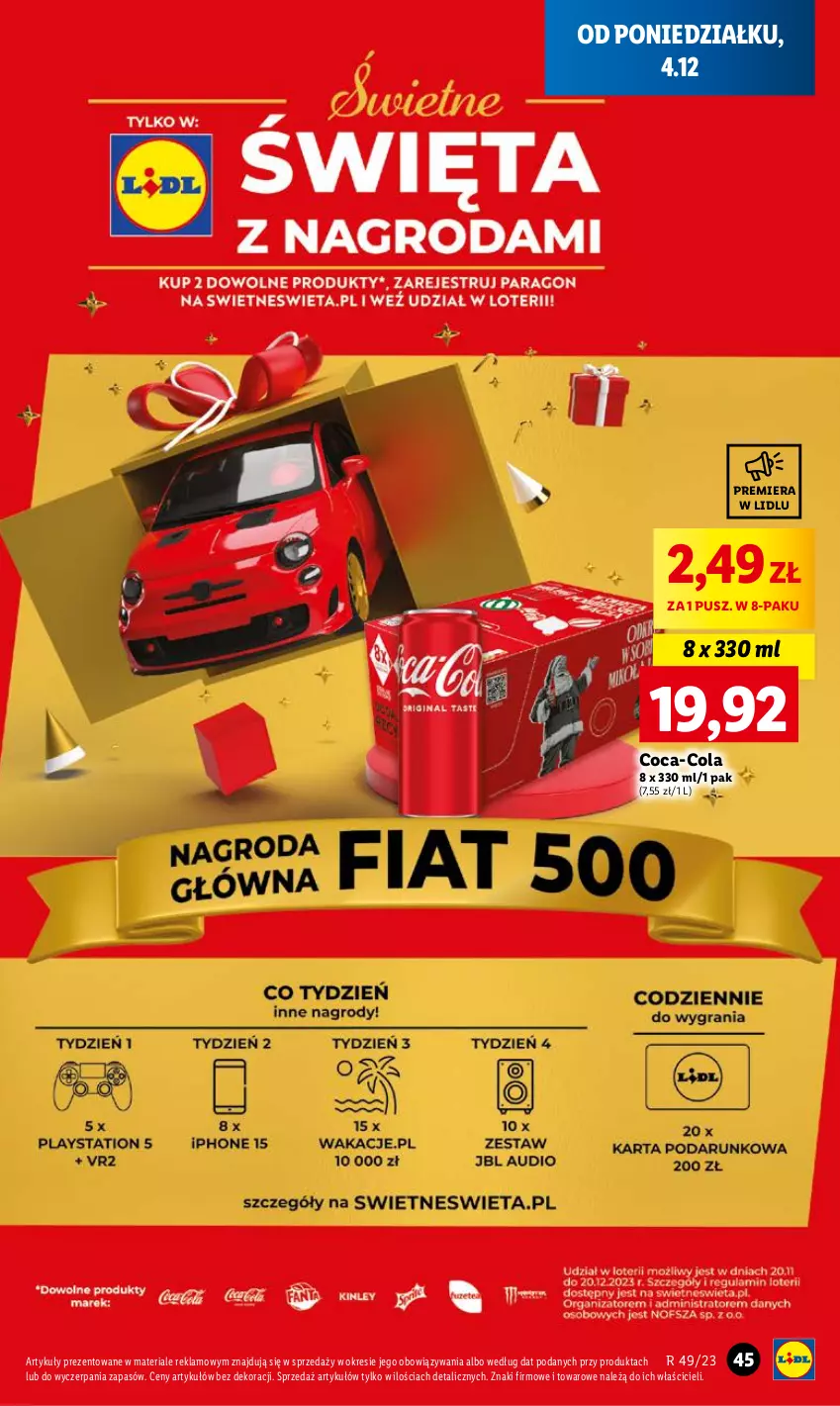 Gazetka promocyjna Lidl - GAZETKA - ważna 04.12 do 06.12.2023 - strona 51 - produkty: Coca-Cola