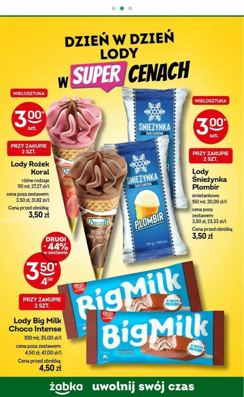 Gazetka promocyjna Żabka - ważna 11.09 do 24.09.2024 - strona 39 - produkty: Big Milk, Lody