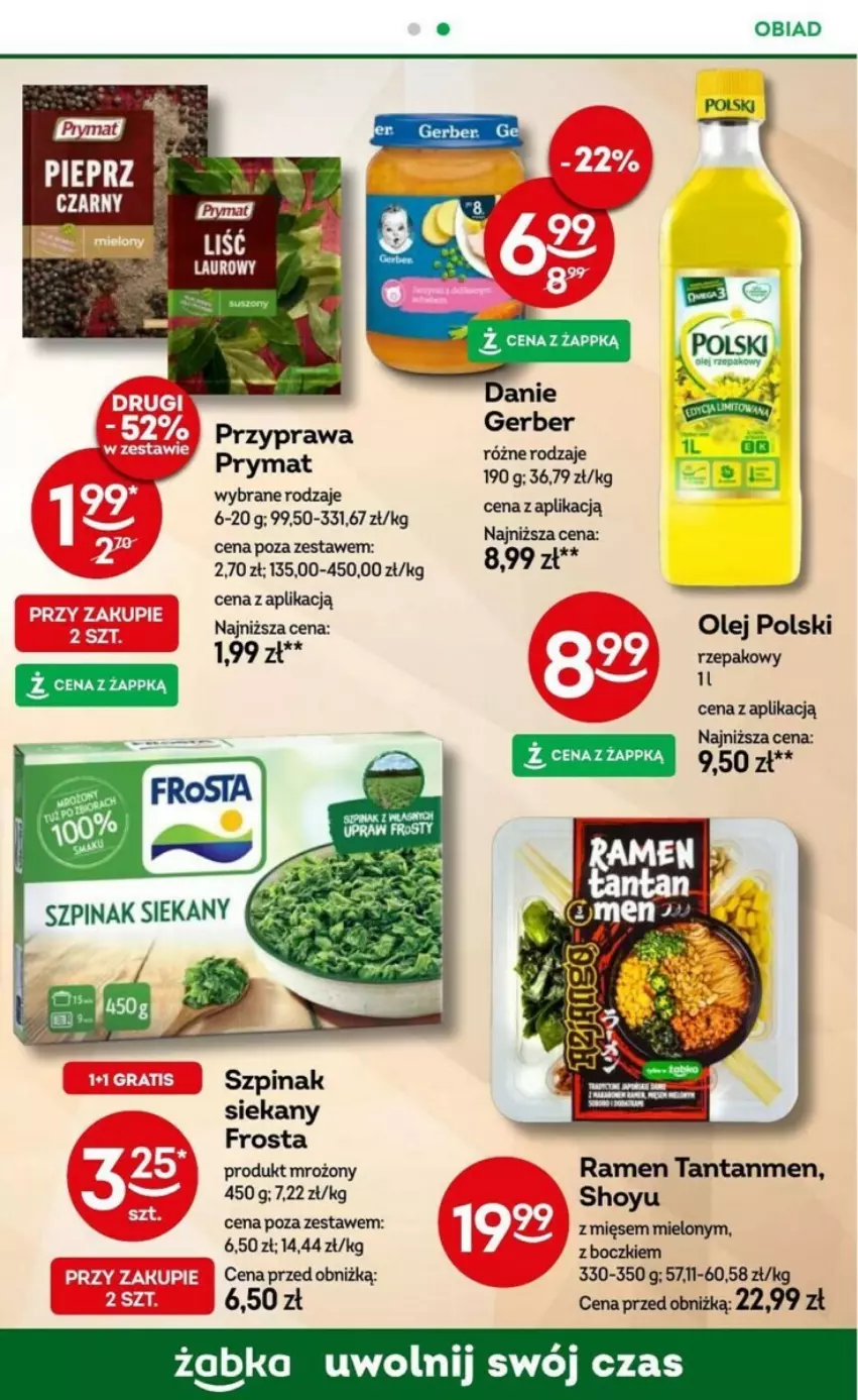 Gazetka promocyjna Żabka - ważna 11.09 do 24.09.2024 - strona 64 - produkty: Frosta, Gerber, Olej, Szpinak