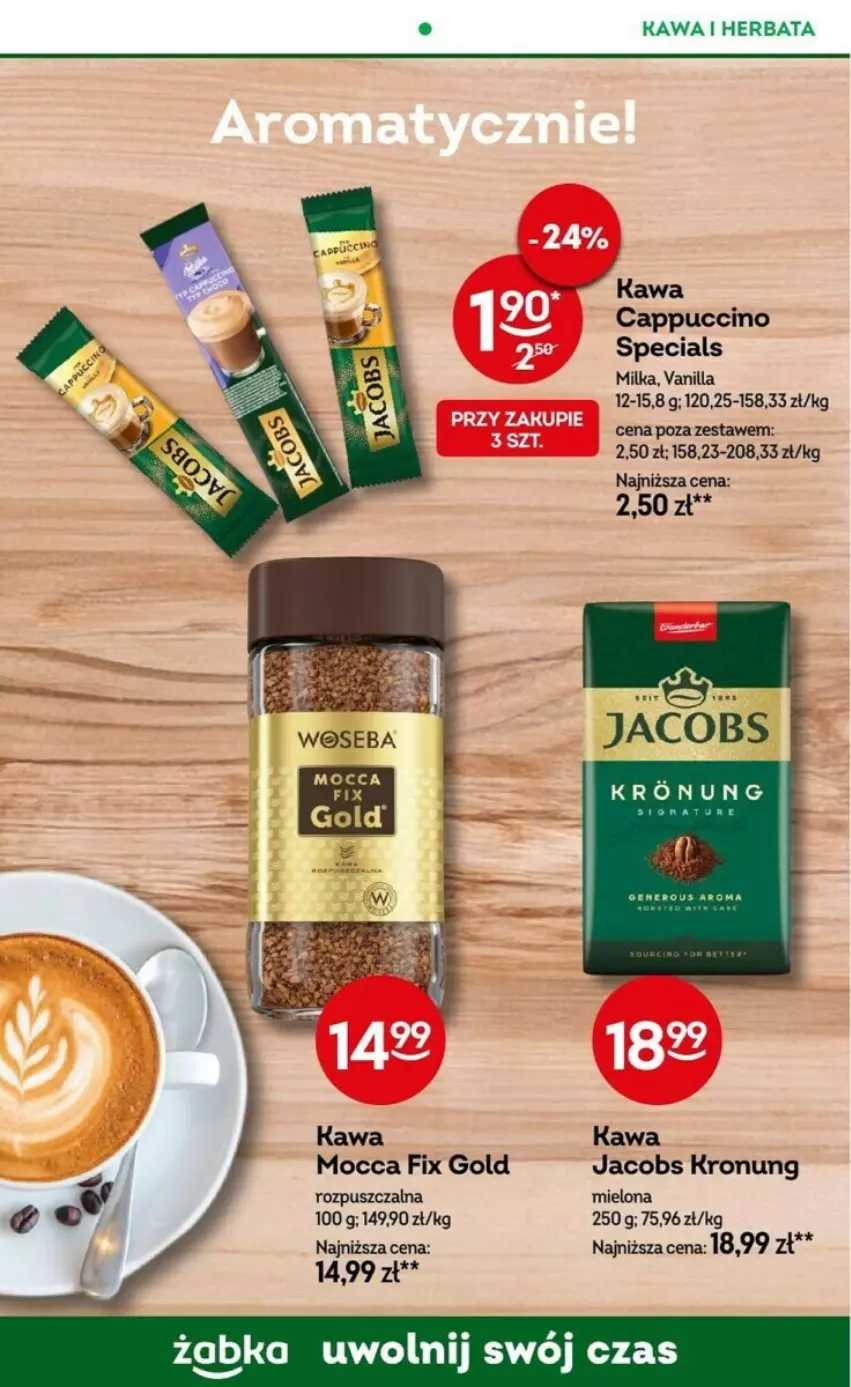 Gazetka promocyjna Żabka - ważna 11.09 do 24.09.2024 - strona 65 - produkty: Cappuccino, Herbata, Jacobs, Kawa, Milka, Mocca Fix Gold, Por