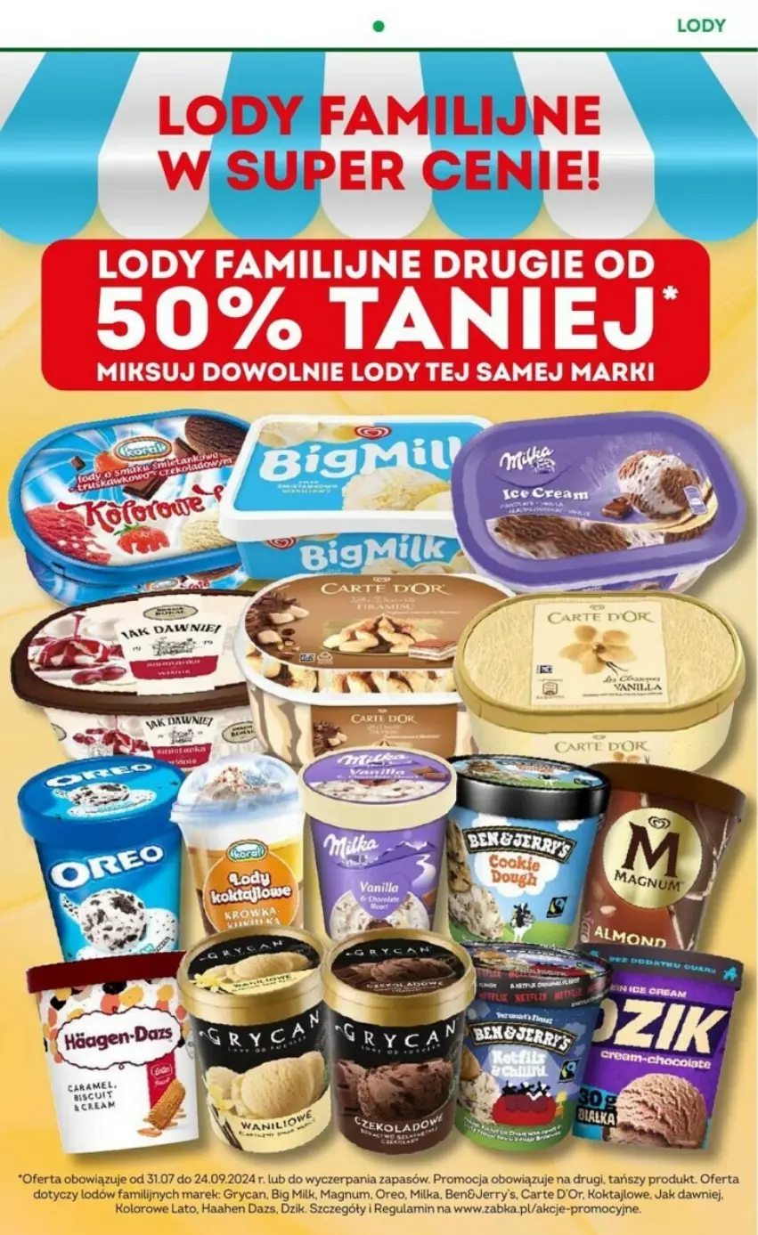 Gazetka promocyjna Żabka - ważna 11.09 do 24.09.2024 - strona 9 - produkty: Big Milk, Carte d'Or, Fa, Gry, Lody, Milka, Oreo