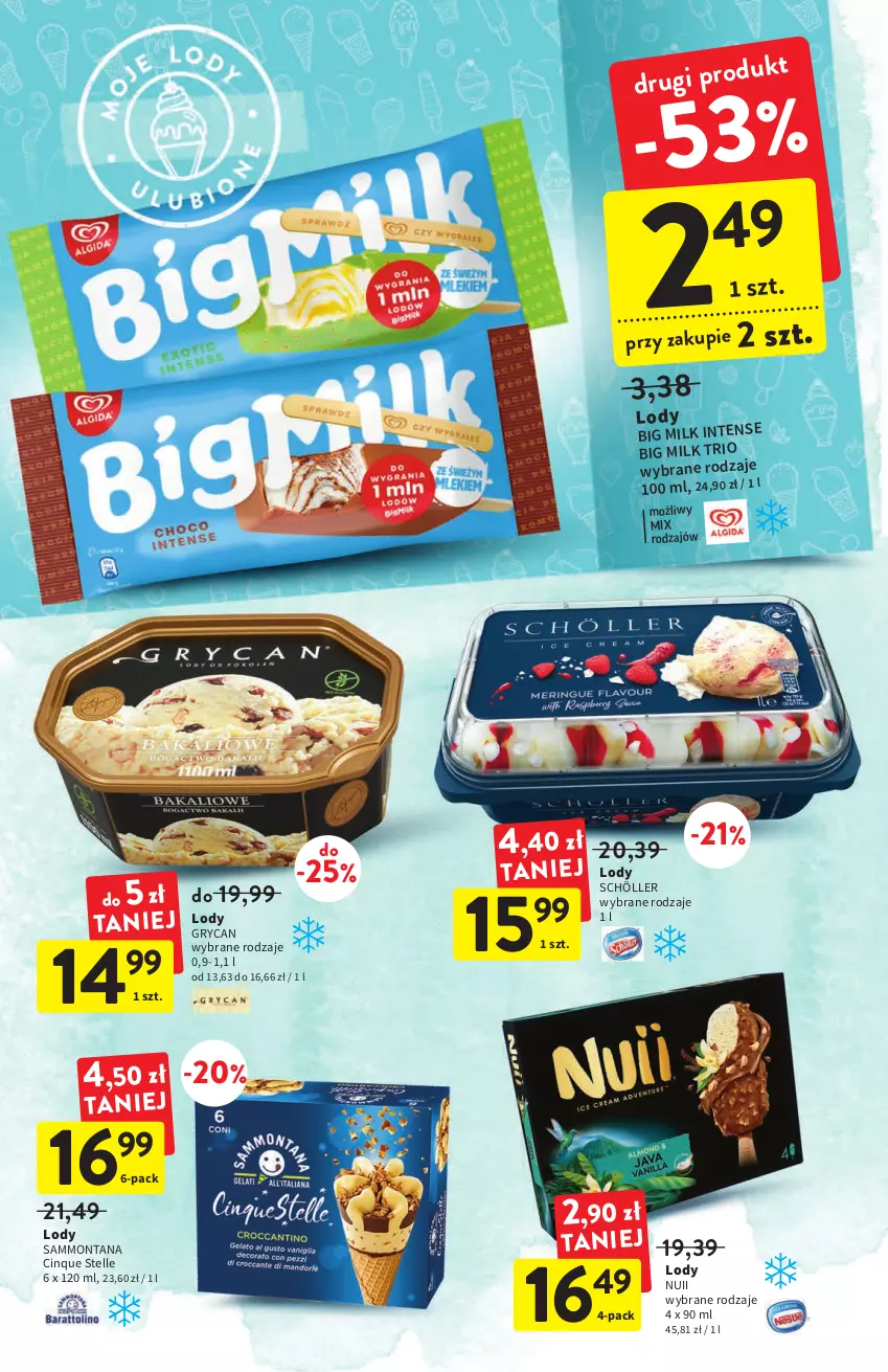 Gazetka promocyjna Intermarche - Gazetka Intermarche - ważna 15.09 do 21.09.2022 - strona 22 - produkty: Big Milk, Gry, Lody