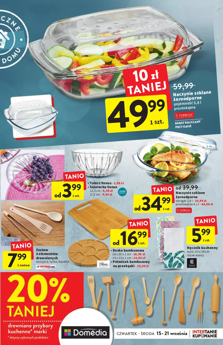 Gazetka promocyjna Intermarche - Gazetka Intermarche - ważna 15.09 do 21.09.2022 - strona 37 - produkty: Por, Ręcznik, Ręcznik kuchenny, Salaterka, Szczypce, Talerz, Venus