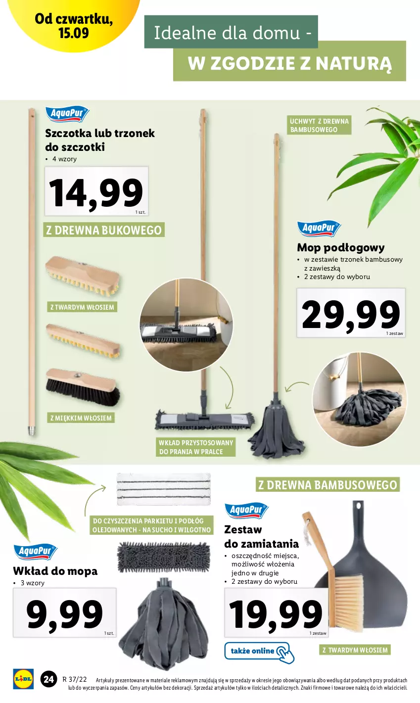 Gazetka promocyjna Lidl - GAZETKA - ważna 12.09 do 17.09.2022 - strona 26 - produkty: LG, Mop, Olej, Szczotka, Wkład do mopa