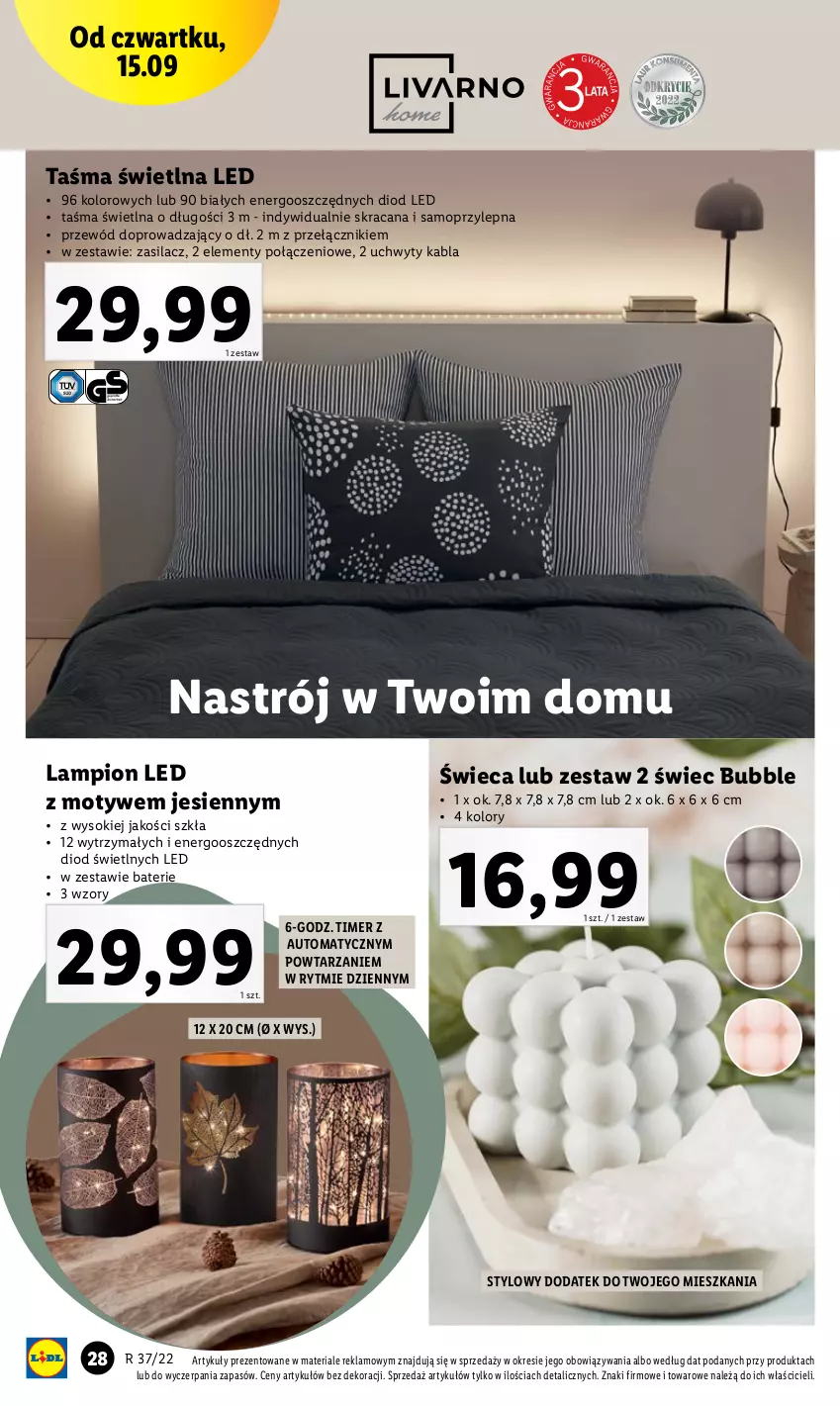 Gazetka promocyjna Lidl - GAZETKA - ważna 12.09 do 17.09.2022 - strona 30 - produkty: Acana, Lampion, Mop, Przewód, Sok, Uchwyty