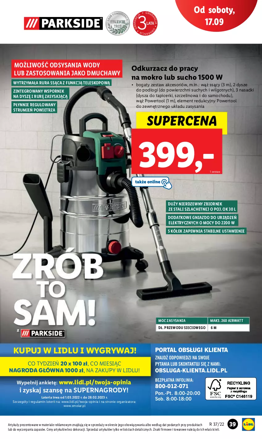 Gazetka promocyjna Lidl - GAZETKA - ważna 12.09 do 17.09.2022 - strona 43 - produkty: Gry, LG, Mola, Odkurzacz, Por, Rum, Rura, Teleskop, Top