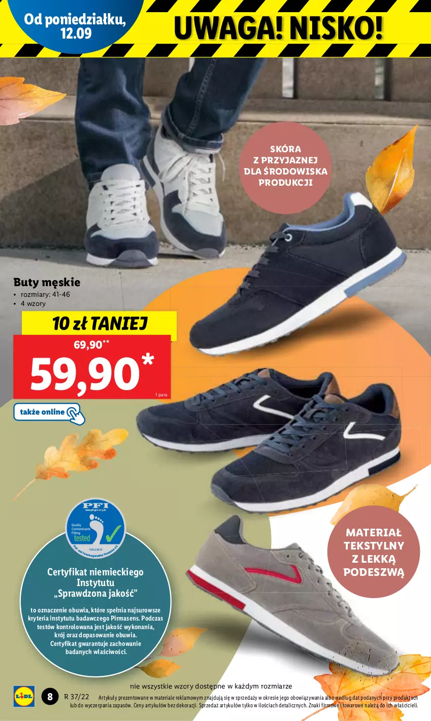 Gazetka promocyjna Lidl - GAZETKA - ważna 12.09 do 17.09.2022 - strona 8 - produkty: Buty, Waga