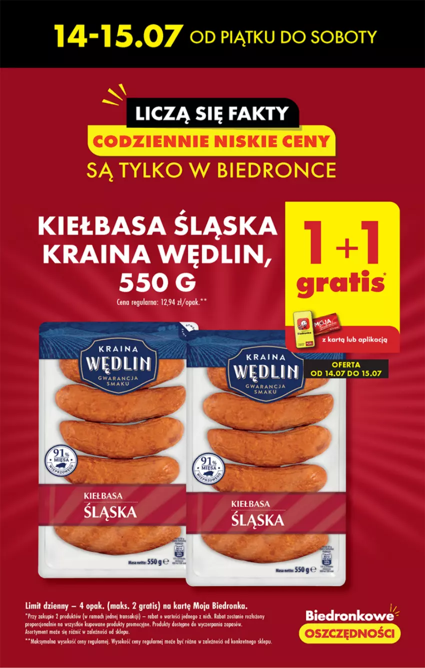 Gazetka promocyjna Biedronka - Od czwartku - ważna 13.07 do 19.07.2023 - strona 3 - produkty: Gra, Kiełbasa, Kiełbasa śląska, Robot, Sejf, Tran