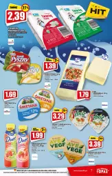 Gazetka promocyjna Topaz - Gazetka - Gazetka - ważna od 10.11 do 10.11.2021 - strona 7 - produkty: Mozzarella, Top, Sok, Ser, Twaróg, Piątnica, Jogurt, Napój jogurtowy, Serek, Bakoma, Napój, Miecz, Fa