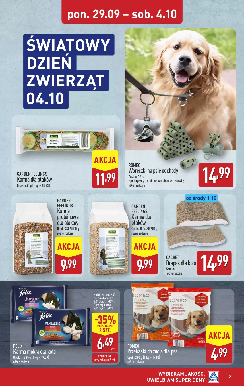 Gazetka promocyjna Aldi - Pełna oferta - ważna 29.09 do 04.10.2025 - strona 21 - produkty: Dozownik, Drapak, Felix