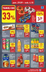 Gazetka promocyjna Aldi - Pełna oferta - Gazetka - ważna od 04.10 do 04.10.2025 - strona 17 - produkty: Sok pomarańczowy, Dawtona, Sok, Gin, Gra, Prince Polo, Praliny, Chipsy, Chrupki, Wawel, Oranżada, Tymbark, Pringles, Lorenz, Monster Munch, Napój, Kinder