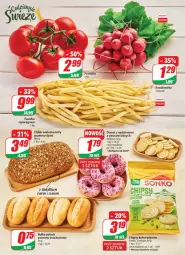 Gazetka promocyjna Dino - G29 - Gazetka - ważna od 25.07 do 25.07.2023 - strona 13 - produkty: Chipsy, Chleb wieloziarnisty, Sonko, Danio, Chleb, Donut, Bułka, Rzodkiewka, Fa