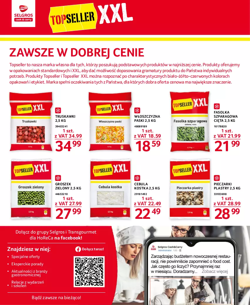 Gazetka promocyjna Selgros - Oferta gastronomiczna - ważna 16.03 do 29.03.2023 - strona 16 - produkty: Cebula, Fa, Gra, Groszek, LG, O nas, Piec, Por, Rama, Tera, Top, Tran, Truskawki