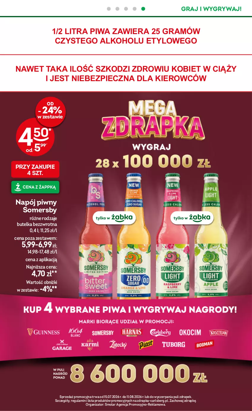 Gazetka promocyjna Żabka - gazetka-promocyjna-31-32-2026 - ważna 29.07 do 11.08.2026 - strona 18 - produkty: Carlsberg, Gra, Gry, Mola, Napój, Piec, Piwa, Somersby