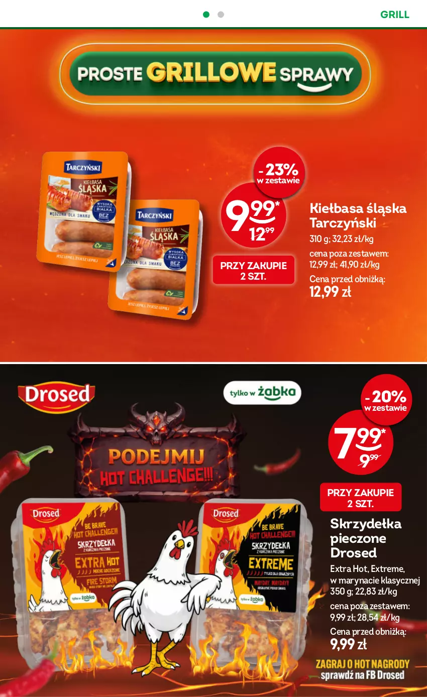Gazetka promocyjna Żabka - gazetka-promocyjna-31-32-2026 - ważna 29.07 do 11.08.2026 - strona 22 - produkty: Grill, Kiełbasa, Kiełbasa śląska, Piec, Skrzydełka pieczone, Tarczyński