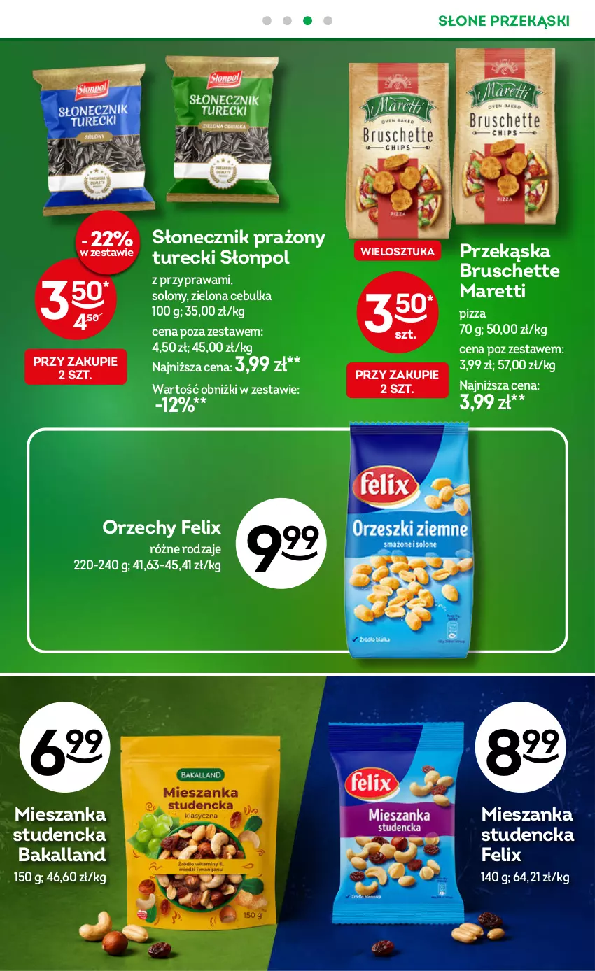 Gazetka promocyjna Żabka - gazetka-promocyjna-31-32-2026 - ważna 29.07 do 11.08.2026 - strona 32 - produkty: Bakalland, Bruschette, Felix, Mieszanka studencka, Pizza, Słonecznik prażony, Słonpol