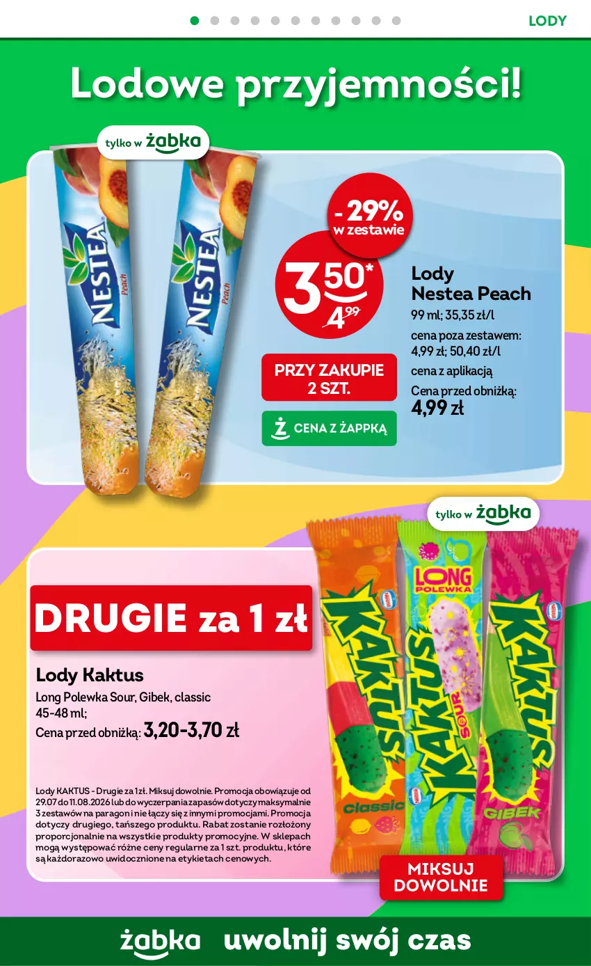 Gazetka promocyjna Żabka - gazetka-promocyjna-31-32-2026 - ważna 29.07 do 11.08.2026 - strona 48 - produkty: Kaktus, Lody, Nestea, Por