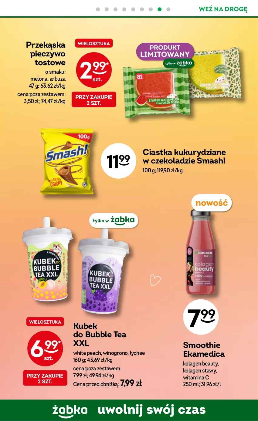 Gazetka promocyjna Żabka - gazetka-promocyjna-31-32-2026 - ważna 29.07 do 11.08.2026 - strona 77 - produkty: Arbuz, Ciastka, Kolagen, Kubek, Melon, Piec, Pieczywo, Smoothie, Wino
