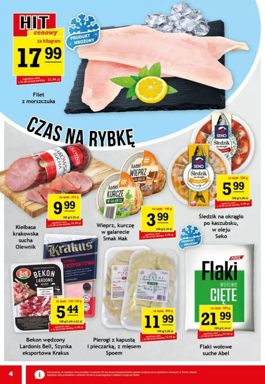 Gazetka promocyjna Gram market - ważna 20.11 do 26.11.2024 - strona 12 - produkty: Beko, Bell, Flaki, Flaki wołowe, Gala, Gra, Kapustą, Kiełbasa, Krakus, Olej, Olewnik, Piec, Pierogi, Por, SEKO, Sport, Szynka