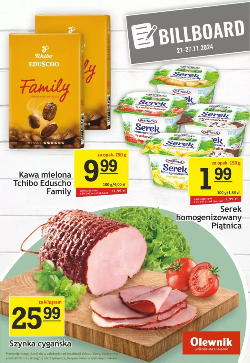 Gazetka promocyjna Gram market - ważna 20.11 do 26.11.2024 - strona 9 - produkty: Fa, Kawa, Kawa mielona, Piątnica, Ser, Serek, Serek homogenizowany, Tchibo