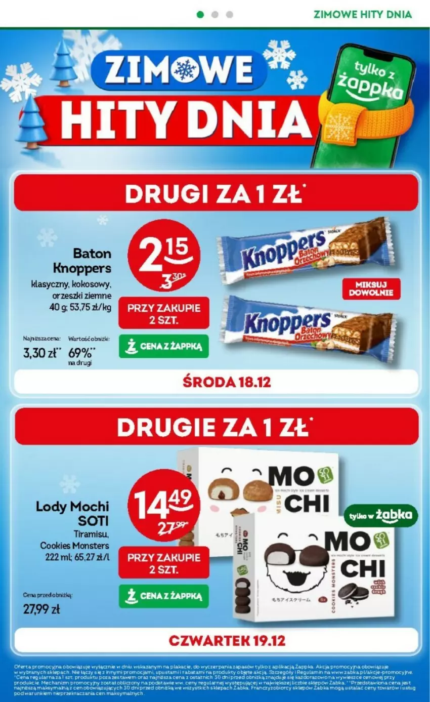 Gazetka promocyjna Żabka - ważna 18.12.2024 do 01.01.2025 - strona 12 - produkty: Baton, Knoppers, Kokos, Lody, Orzeszki, Orzeszki ziemne