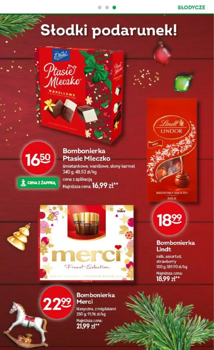 Gazetka promocyjna Żabka - ważna 18.12.2024 do 01.01.2025 - strona 15 - produkty: Lindt, Merci, Mleczko, Ptasie mleczko